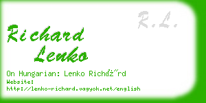 richard lenko business card